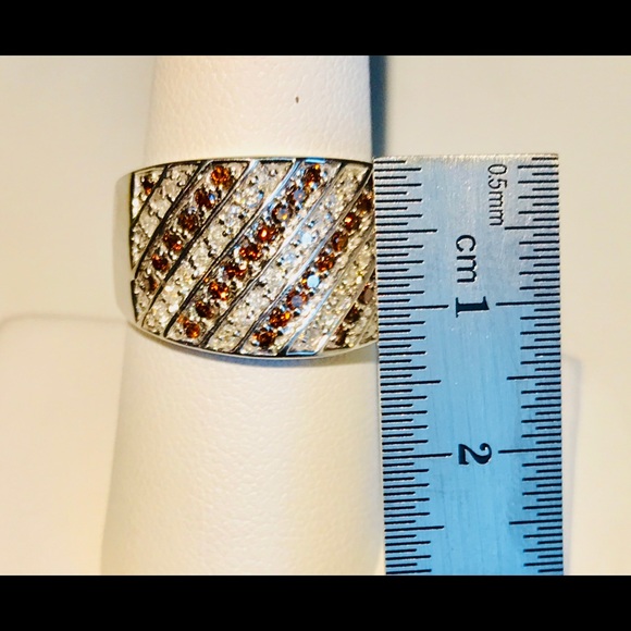 14K White Gold Diamond White and Fancy Color Ring - Picture 2 of 5